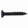 Midwest Fastener Wood Screw, #10, 1-1/4 in, Black Phosphate Steel Flat Head Phillips Drive, 100 PK 02645